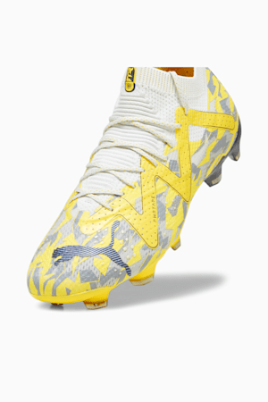 Souliers de soccer à crampons FUTURE ULTIMATE FG/AG, Sedate Gray-Asphalt-Yellow Blaze, extralarge